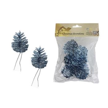 Šiška borovice barvená sv.modrá v sáčku