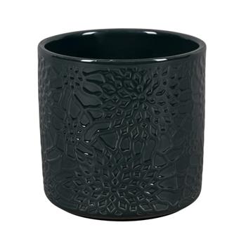 Obal keramický HELSINKI FLORAL DA tm.zelený 13cm