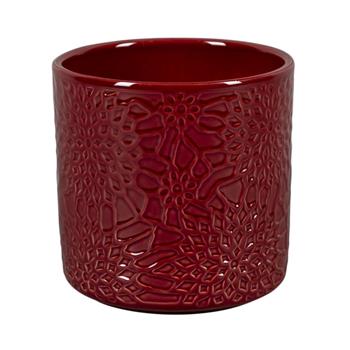 Obal keramický HELSINKI FLORAL R červený 13cm