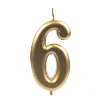 Dortová svíčka zlaté číslo 6
