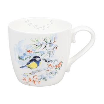 Hrnek porcelánový WINTER BIRD 450ml