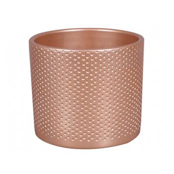 Obal keramický ZEUS DOTS CHRISTMAS lesklý růžovo-zlatá 13cm