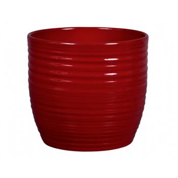 Obal keramický BERGAMO CHRISTMAS lesklý bordó 14cm