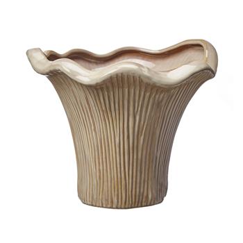 Obal kulatý atypický porcelánový KANTARELL se zvlněným okrajem béžový 30cm