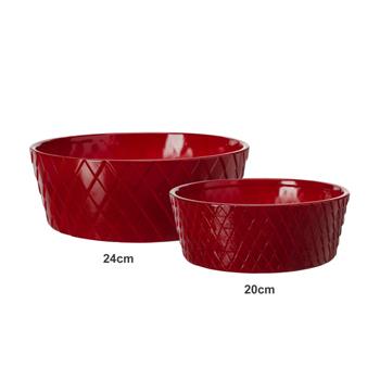 Obal mísa kulatá z dolomitu DIANA červená 20cm