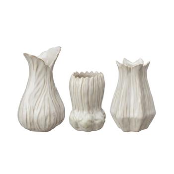 Váza atypická porcelánová LESLIE bílá mix 12cm