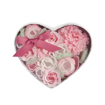 Mýdlo květové ROSE v srdcové krabici 17cm