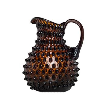 Džbán skleněný POLKA DOT s 1 uchem hnědý 2 litry