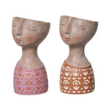 Obal polyresinový hlava ženy mix 28cm