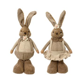 Zajíc polyesterový chlapec/dívka hnědý mix 30cm