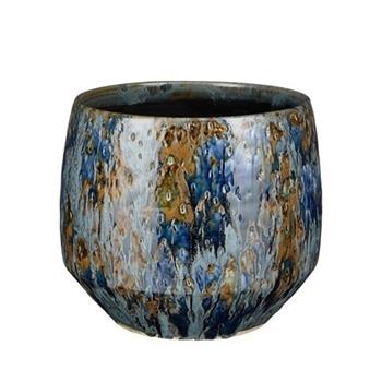 Obal kulatý keramický HARRIS tm.modrý 25cm
