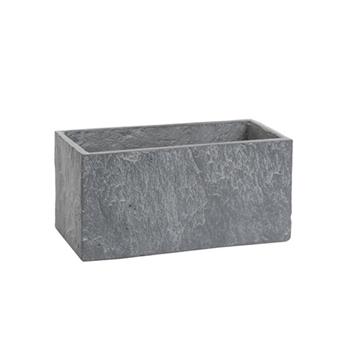 Obal/truhlík hranatý SLATE cementový 28x14cm