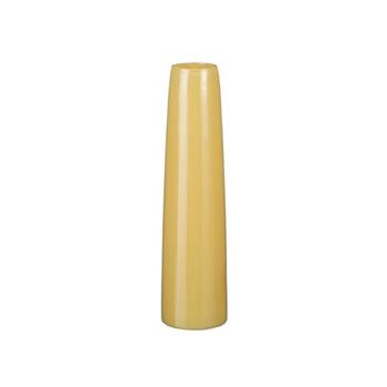 Váza skleněná úzká XANDRA na 1 květ žlutá 37,5cm