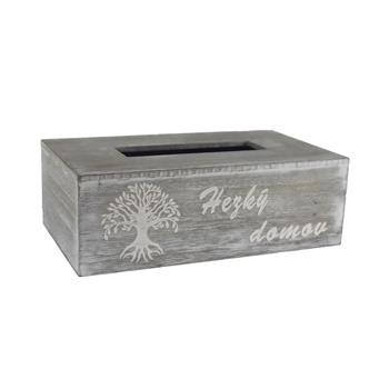 Box na papírové kapesníky HEZKÝ DOMOV dřevo