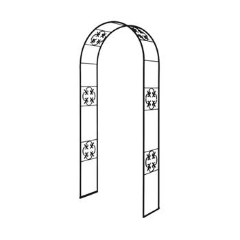 Opora/loubí MINIMA jednoduchá kulatá kovová černá 230cm