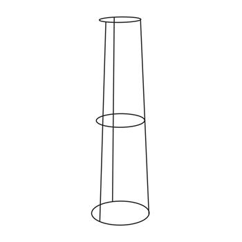 Stojan na květiny kulatý ANTAL kovový černý 100cm