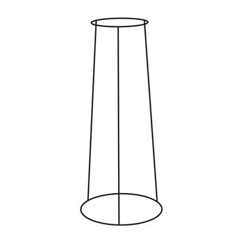 Stojan na květiny kulatý ALBIN kovový černý 70cm