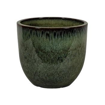 Květináč SHANGHAI 10-01DA keramický glazovaný tm.zelený 48cm