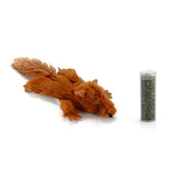 Hračka veverka plyšová + catnip 14cm