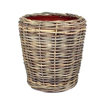 Obal kulatý DRYPOT ratanový s plastovou vložkou šedý 70cm