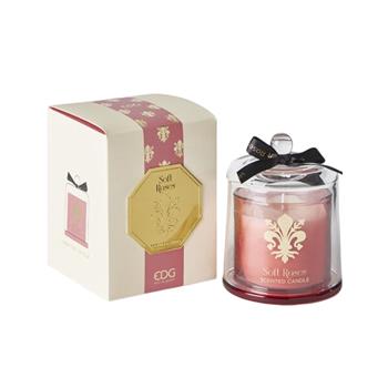 EDG Svíčka vonná ve skle s poklopem Soft Roses 15cm