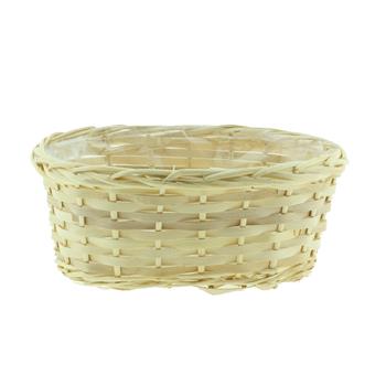 Truhlík oválný dýhový a igelitem přírodní 28cm