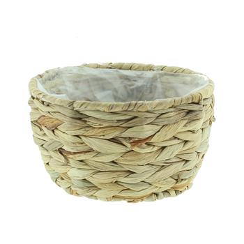 Obal kulatý ze šustí a igelite,  přírodní 14cm