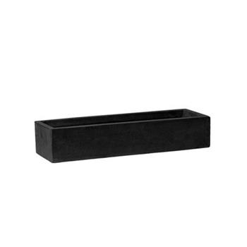 Truhlík BALCONY SLIM LOW S fiberstone černý 50x15cm