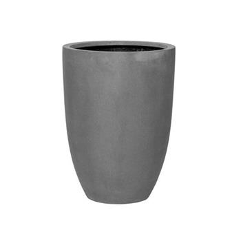 Květináč kulatý vysoký BEN L fiberstone šedý 55x40cm