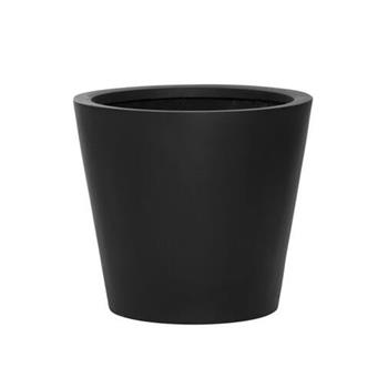 Květináč kulatý BUCKET XS fiberstone černý 40cm
