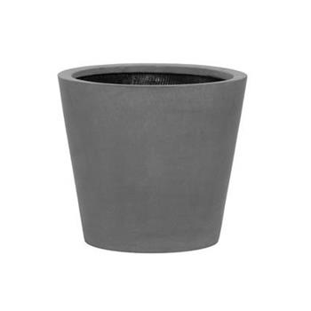 Květináč kulatý BUCKET XS fiberstone šedý 40cm