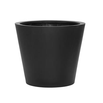 Květináč kulatý BUCKET M fiberstone černý 58cm