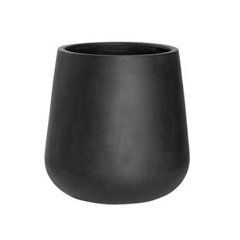 Květináč kulatý PAX M fiberstone černý 44cm