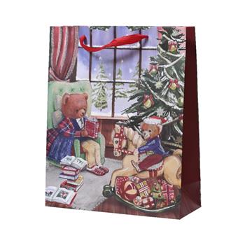 Taška dárková papírová a medvědy 48cm