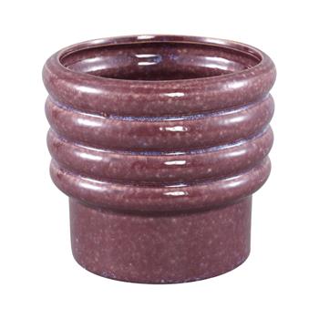 Obal kulatý keramický MELISA M s kruhovým lemem, purpurový 14cm
