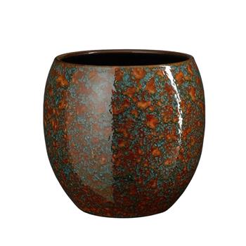 Obal kulatý keramický FABIAN modro-hnědý 24cm