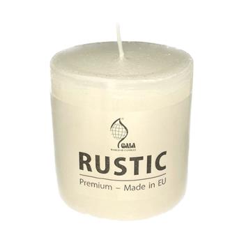 Svíčka válcová RUSTIC bílá 8cm