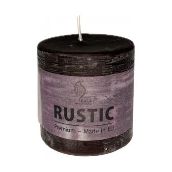 Svíčka válcová RUSTIC hnědá 8cm