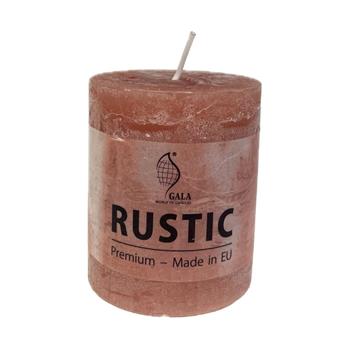 Svíčka válcová RUSTIC oranžová 8cm
