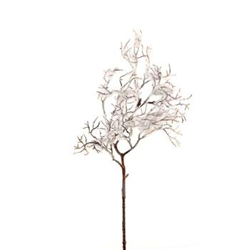 Větev koral umělá s chmýřím hnědá 62cm