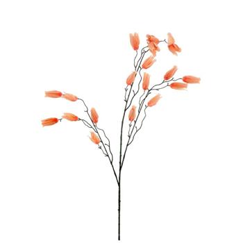 Větev s poupaty umělá oranžová 128cm