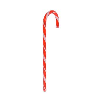 Dekorace lízátko hůlka plastová bílo-červená 62cm
