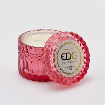 EDG Svíčka vonná ve skle s víčkem Black Rose & Oud 9cm