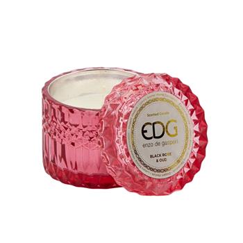 EDG Svíčka vonná ve skle s víčkem Black Rose & Oud 9cm