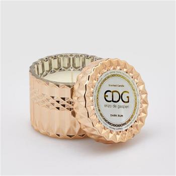 EDG Svíčka vonná ve skle s víčkem Dark Rum 9cm