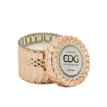 EDG Svíčka vonná ve skle s víčkem Dark Rum 9cm