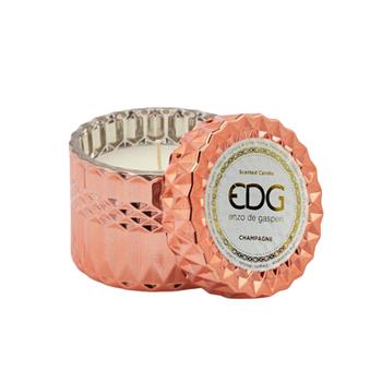 EDG Svíčka vonná ve skle s víčkem Champagne 9cm