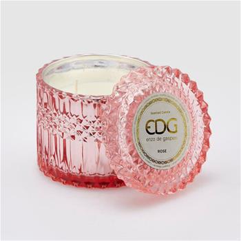 EDG Svíčka vonná ve skle s víčkem Rose 10,5cm