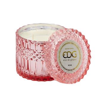EDG Svíčka vonná ve skle s víčkem Rose 10,5cm