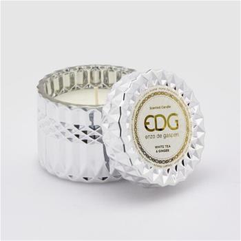 EDG Svíčka vonná ve skle s víčkem White Tea & Ginger 9cm